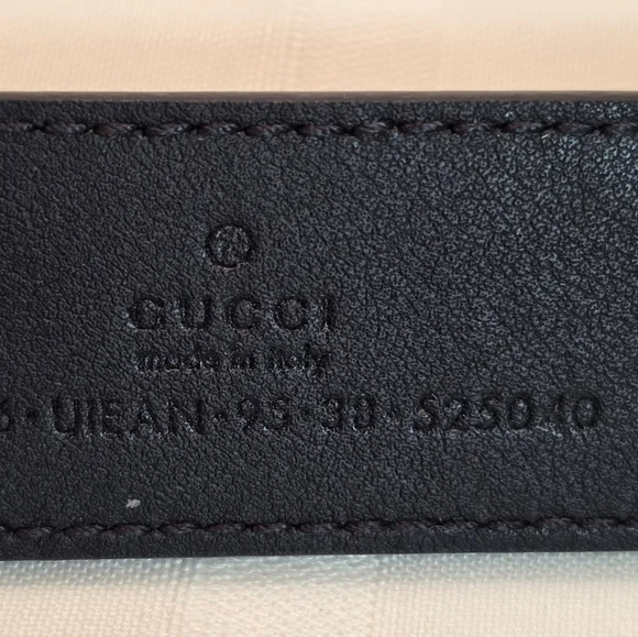 Gucci GG Marmont Black Belt with Bee Print Unisex Size 95. With COA - Picture 7 of 7
